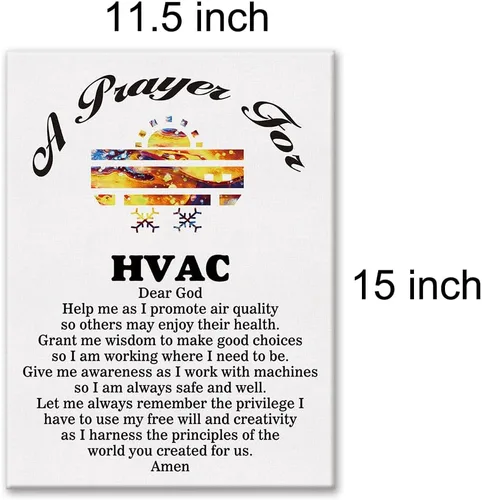 Vista 2 de LEXSIVO a HVAC - Lienzo de oración para el hogar, decoración de pared, calefacción, ventilación, aire acondicionado, regalo, pintura de 11.5 x 15