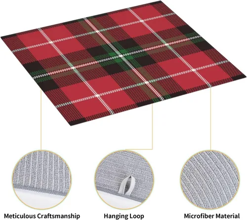 Vista 3 de Tapete de secado de platos personalizado, ultra absorbente, 16 x 18 pulgadas, gris, impreso