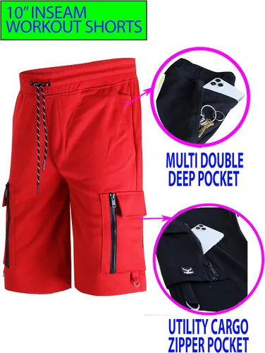 Vista 2 de SCREENSHOT Sports Men Athletic Workout Active Shorts