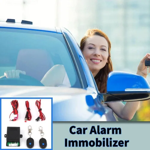 Vista 3 de Yosoo Sistema antirrobo universal de 12 V con alarma de coche + 2 controles remotos