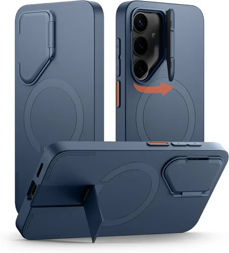 Vista 41 de SURITCH Funda para teléfono Samsung Galaxy S26 Plus, cubierta protectora magnética con cubierta de cámara y soporte de metal ajustable para Galaxy