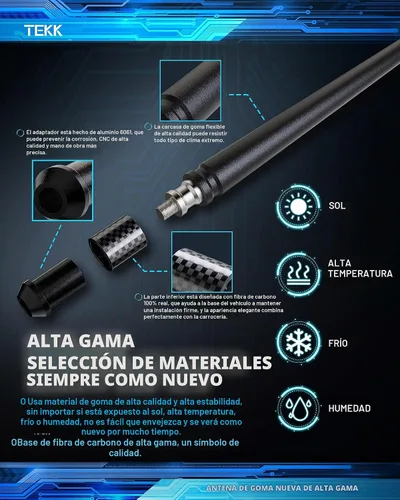 Vista 4 de TEKK Short Rubber Antenna Compatible with Ram Trucks 1500 2500 3500(94-26 for 1994-2026 Ram Trucks 1500 2500 3500