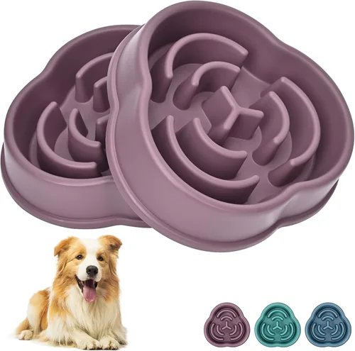 Vista 8 de Cuencos de alimentación lenta para perros pequeños y medianos, cuenco de alimentación de rompecabezas con cuña antideslizante para cachorros, no 2