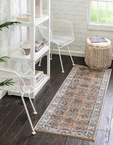 Vista 20 de Unique Loom Colección Nyla - Alfombra de área - Princesa (2 pies x 3 pies 1 pulgada, rectangular, rosa salmón/marrón)