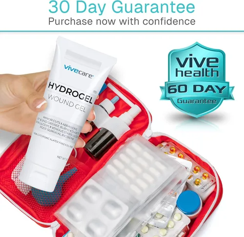 Vista 9 de ViveCare - Apósito de hidrogel para heridas (tubo de 3 onzas), gel curativo de primeros auxilios para quemaduras, úlceras diabéticas, cortes