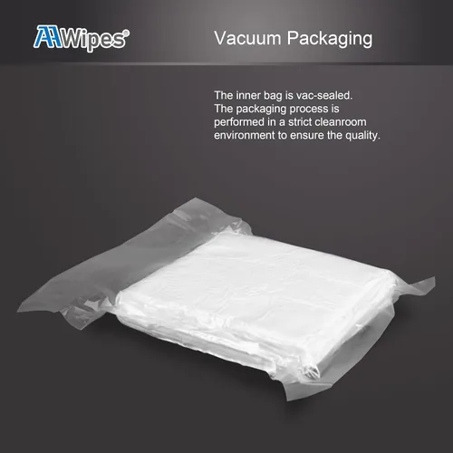 Vista 4 de AAwipes Toallitas estériles para salas limpias de 9 x 9 pulgadas, 140 GSM, limpiaparabrisas de microfibra de poliéster esterilizado EO, bolsa de 150