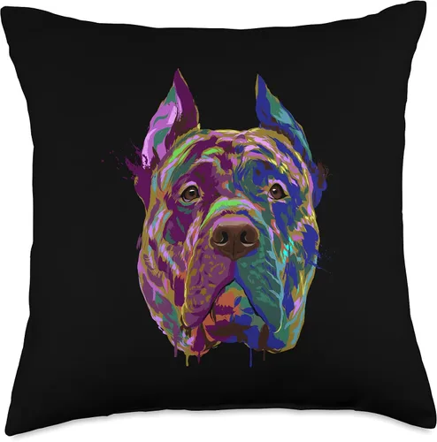Vista 5 de Perro De Presa Canario Designs Colorido Perro De Presa Canario Throw Pillow 16.0 x 16.0 in, Multicolor