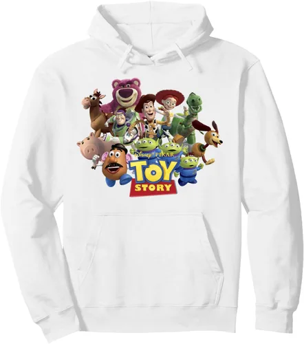 Vista 6 de Disney Pixar Toy Story Buzz Woody Jessie Running Sudadera con capucha, Negro