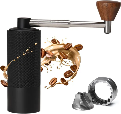 Vista 12 de Timmore Castaño C2S - Molinillo de café manual de 25 g con rebaba cónica de acero inoxidable CNC, ajuste interno ajustable, posicionamiento de doble