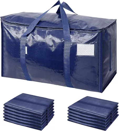 Vista 20 de TICONN Paquete de 2 bolsas de mudanza extra grandes resistentes con cremalleras y asas de transporte, bolsas de almacenamiento duraderas para Aqua
