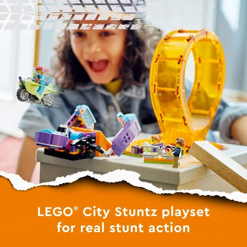 Vista 2 de LEGO City Stuntz Smashing Chimpancé Stunt Loop 60338 - Juego de juguetes de construcción para niños, niñas y niños a partir de 7 años (226 piezas)