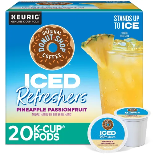 Vista 23 de The Original Donut Shop Iced Refreshers, Berry Chill, Brew Over Ice Cápsulas Keurig K-Cup de una sola porción, 60 unidades (6 paquetes de 10)