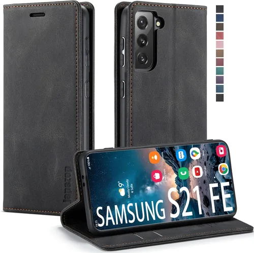Vista 15 de Funda tipo cartera para Samsung Galaxy S21 5G con bloqueo RFID, color negro