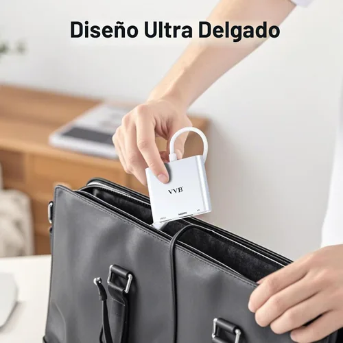 Vista 4 de Adaptador USB C a HDMI,Adaptador USB-C Hub Multipuerto Digital AV Convertidor