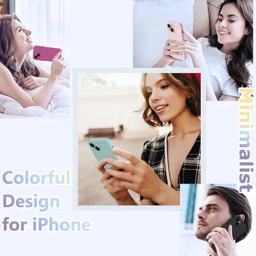 Vista 7 de BossKiss Funda compatible con iPhone 13, silicona de alta calidad mejorada [protección de cámara] [2 protectores de pantalla]