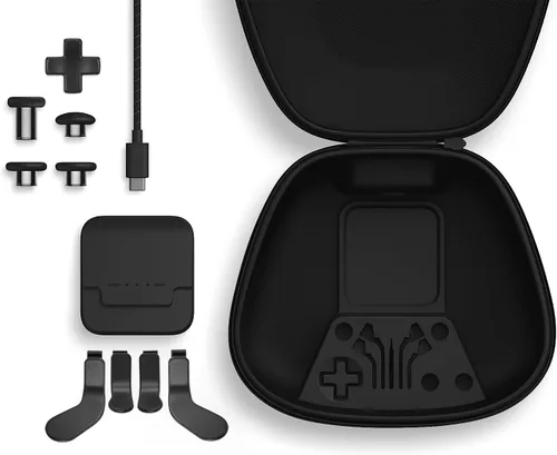 Vista 2 de Paquete completo de componentes para Xbox Elite Controller Series 2 Kit de reparación de piezas de repuesto con estuche de almacenamiento, base