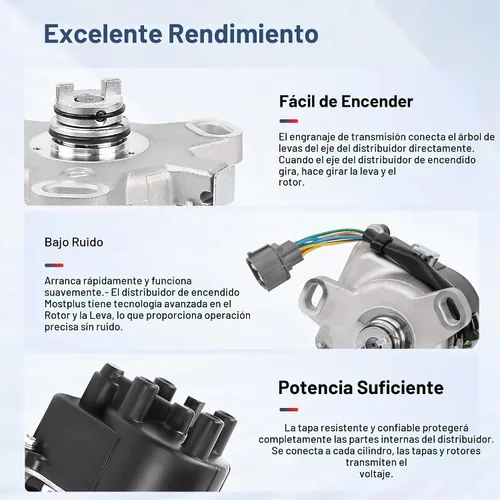 Vista 4 de MOSTPLUS Distribuidor de encendido compatible con Honda CRV CR-V B20B4 2.0 JDM TD-97U