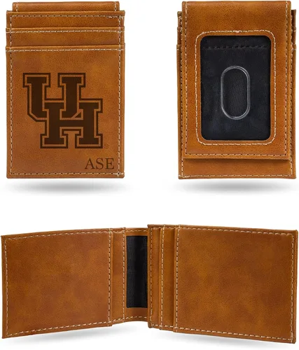 Vista 57 de Rico Industries NCAA Arizona State Sun Devils Brown - Cartera de bolsillo frontal personalizada con grabado láser - Delgada/ligera - Gran artículo