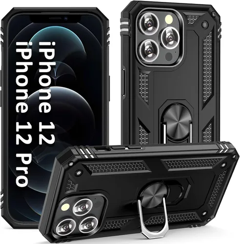 Vista 14 de ADDIT i Phone 12 Mini - Funda para iPhone 12 Mini, con anillo de soporte, soporte ajustable, grado militar, protección resistente, a prueba