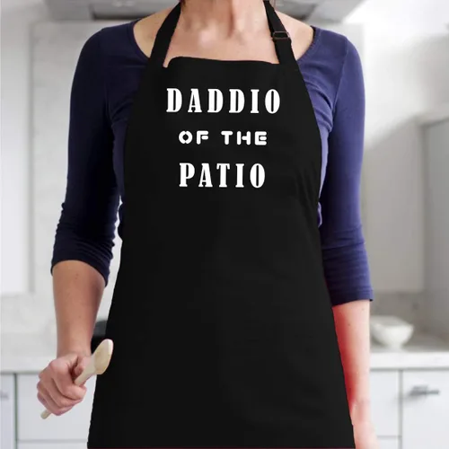 Vista 4 de APASIN Delantal con 2 bolsillos grandes – Regalo para mujeres, hombres, tu madre, tu padre, tu amigo – (negro)
