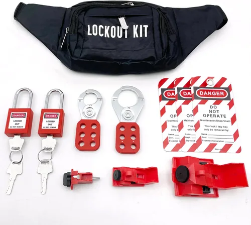 Vista 7 de Kit de Bloqueo y Etiquetado - Abrazadera para Disyuntor de Circuito, Abrazaderas de Grupo, Etiqueta, Disyuntor Universal Multi-Pole con Bolsa