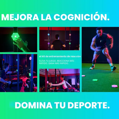 Vista 6 de Kit de entrenamiento con luces de reacción y agilidad deportivas mejora el tiempo de reacción y la agilidad para atletas, fisioterapeutas