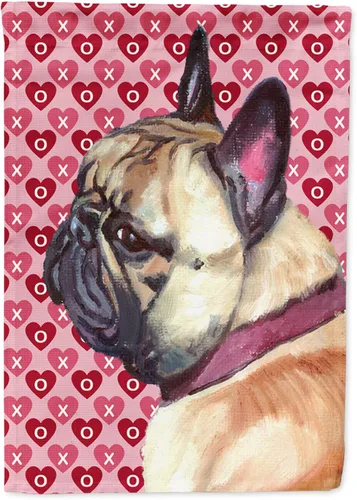 Vista 43 de Caroline's Treasures SS4484GF Bandera de jardín con diseño de bulldog inglés y corazones para el Día de San Valentín, bandera decorativa para patio