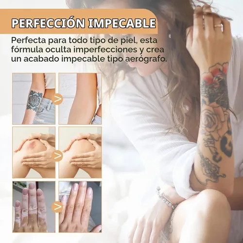 Vista 4 de Corrector de maquillaje de piernas, crema impermeable para cubrir el cuerpo impecable, crema para piernas, corrector de cicatrices de tatuaje de #1