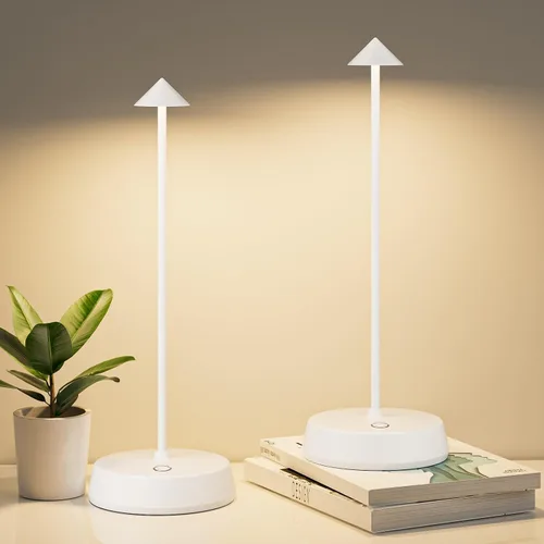 Vista 9 de Lámpara de mesa inalámbrica recargable, funciona con pilas, lámpara de escritorio de 6000 mAh, lámpara táctil regulable al aire libre, impermeable