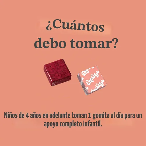 Vista 5 de Chewsy Multivitamínico para niños, deliciosos masticables diarios de vitaminas estilo caramelo + probióticos + superalimentos, suplemento masticable