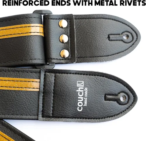 Vista 3 de Correa para guitarra Couch RACER X Hecha en EE.UU. Correas para guitarra