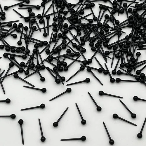 Vista 4 de Aretes de plástico negro para deportes, 300 pares de aretes de plástico y parte trasera de aretes