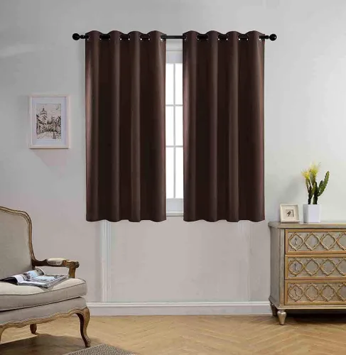 Vista 18 de Miuco paneles de cortina de oscurecimiento con arandelas, cortinas opacas con textura para salón, juego de 2