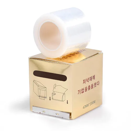 Vista 4 de Rollo de cinta de plástico desechable para tatuaje de cejas, 4 unidades, 1.654 in x 656.2 ft