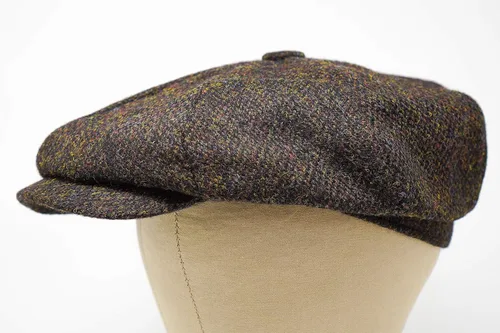 Vista 2 de Borges Scott Lomond Newsboy Gorra 100 lana tejida a mano Harris Tweed Resistente al agua