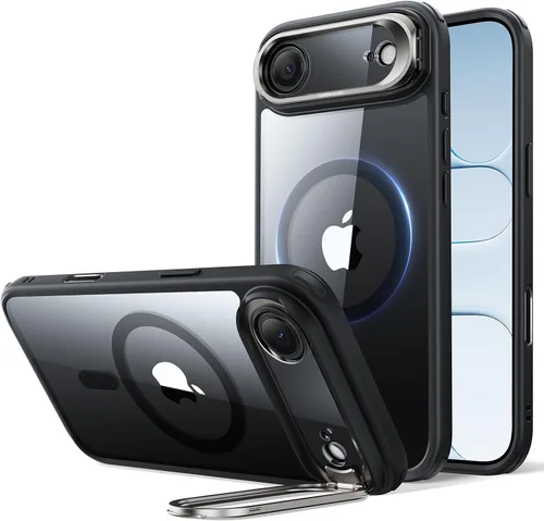 Vista 77 de ESR Funda para iPhone Air con soporte de almacenamiento, compatible con MagSafe, protección contra caídas de grado militar, funda magnética
