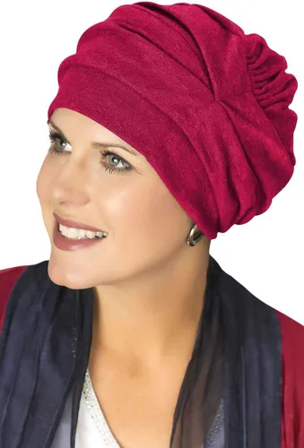 Vista 6 de Trinity Turbante 100% algodón - ¡3 estilos en uno! Sombreros encorvados para quimioterapia, para pacientes con cáncer.