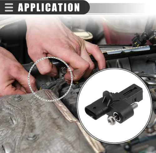Vista 3 de Motoforti Sensor de posición del árbol de levas, para Mini Cooper 2007-2015, plástico ABS, 13627561753, negro