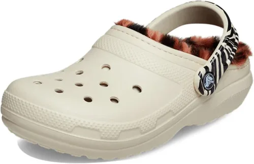 Vista 8 de Crocs Zueco clásico forrado con estampado animal para mujer Pantuflas mullidas