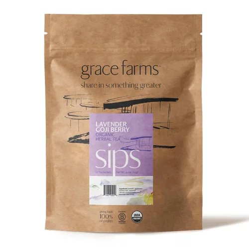 Vista 11 de Grace Farms BREATHE Wellness Mezcla de Té Orgánico (16 Sobres Piramidales) Cúrcuma y Jengibre con Hierbas Adaptogénicas Apoyo Inmunológico Sin