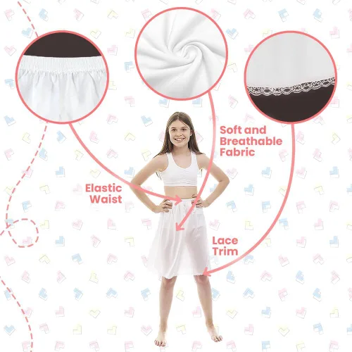 Vista 4 de Rosette Girls Half Slip - Sin adherirse - Material de nailon
