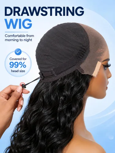 Vista 5 de Sunber Peluca de cabello humano ondulado en capas, sin pegamento, 13x4 HD, encaje frontal, 16 pulgadas 1b