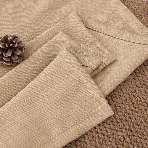 Vista 79 de BGment Cortinas de Lino Beige de 63 Pulgadas de Largo 2 Paneles - Tratamientos para Ventanas con Textura de Arpillera Filtrantes de Luz Cortinas B
