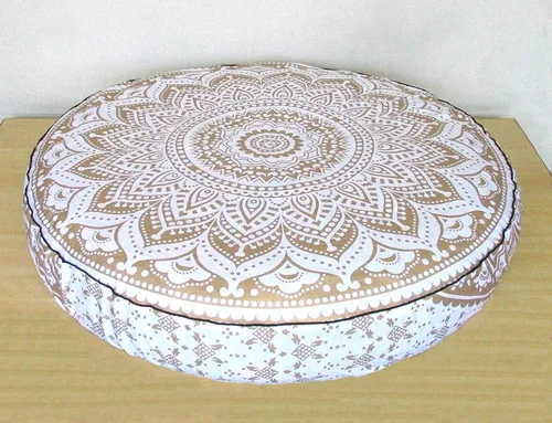 Vista 27 de ICC - Funda de cojín cuadrada grande de algodón con diseño de mandala, funda de almohada hippie, funda de almohada para el suelo con cremallera