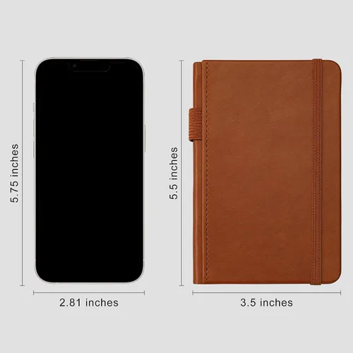 Vista 8 de RETTACY Cuaderno de bolsillo, paquete de 2, 160 páginas rayadas numeradas por paquete, tamaño pequeño A6 (3.5 x 5.5 pulgadas), para trabajo, diario