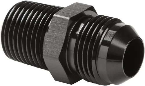 Vista 26 de 3AN macho Flare a 1/4 NPT tubo macho 90 grados codo adaptador unión aluminio negro