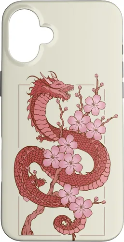 Vista 22 de iPhone 16 Japanese Dragon in Cherry Blossom Case