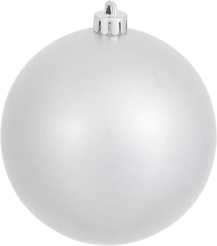 Vista 50 de Vickerman Adorno de bola de Navidad inastillable con acabado de lentejuelas con tapa perforada, 6 por bolsa, 4 pulgadas, color negro