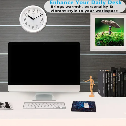 Vista 7 de Alfombrilla de mouse grande 3D abstracta de 12 x 10 pulgadas, antideslizante, lavable, para oficina, computadora, laptop, mouse pad con bordes Arte