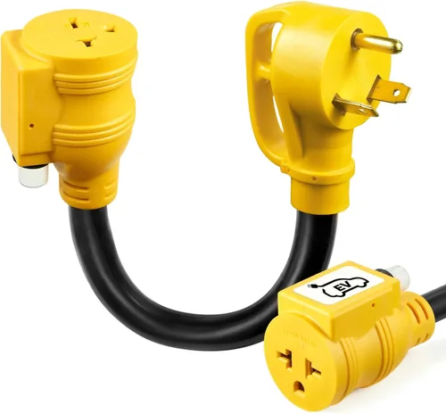 Vista 8 de Adaptador de enchufe macho NEMA N6-30P de 30Amp a enchufe de secadora a adaptador de cargador EV de 6-20R, enchufe de secadora de 3 clavijas de 30A